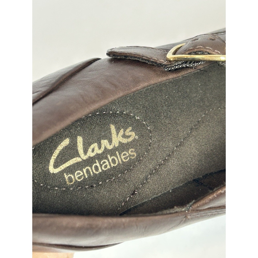 Clarks Bendables 61639 Brown Mary Jane Block Heel Buckle Women's Size 7M - Picture 7 of 8
